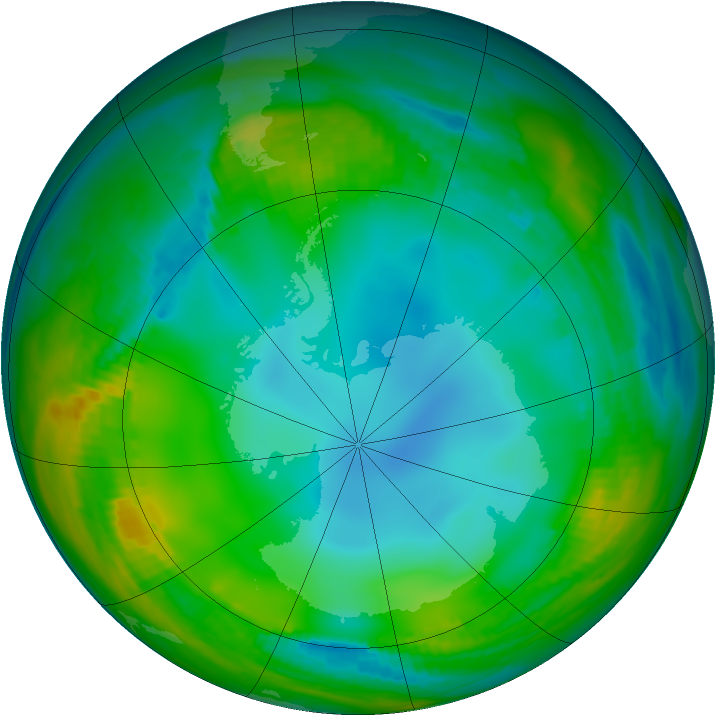 Antarctic ozone map for 03 June 1979